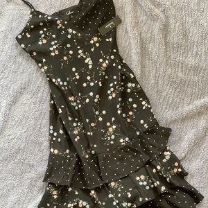 Lulus floral/polka dot midi dress